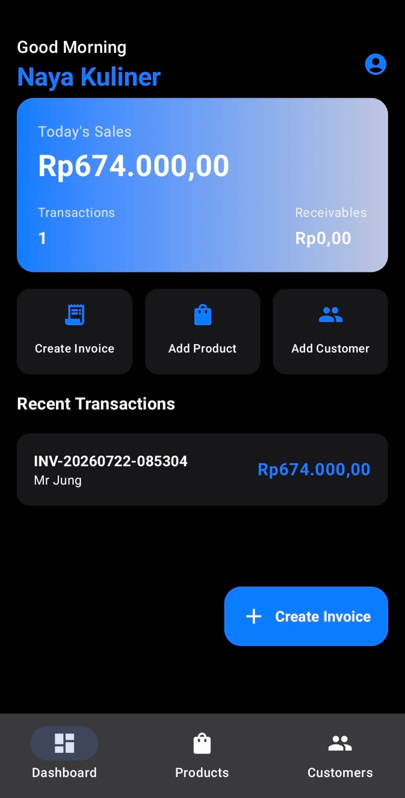 Nota Bon Digital Android App Screen